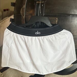 ALO Yoga White Skirt with Black Trim